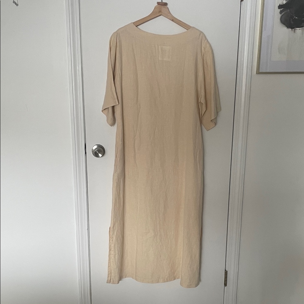 Chic Beige Linen Dress - Picture 9 of 12